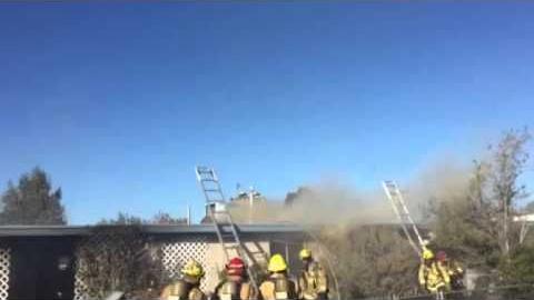 Tucson Fire Department crew at house fire